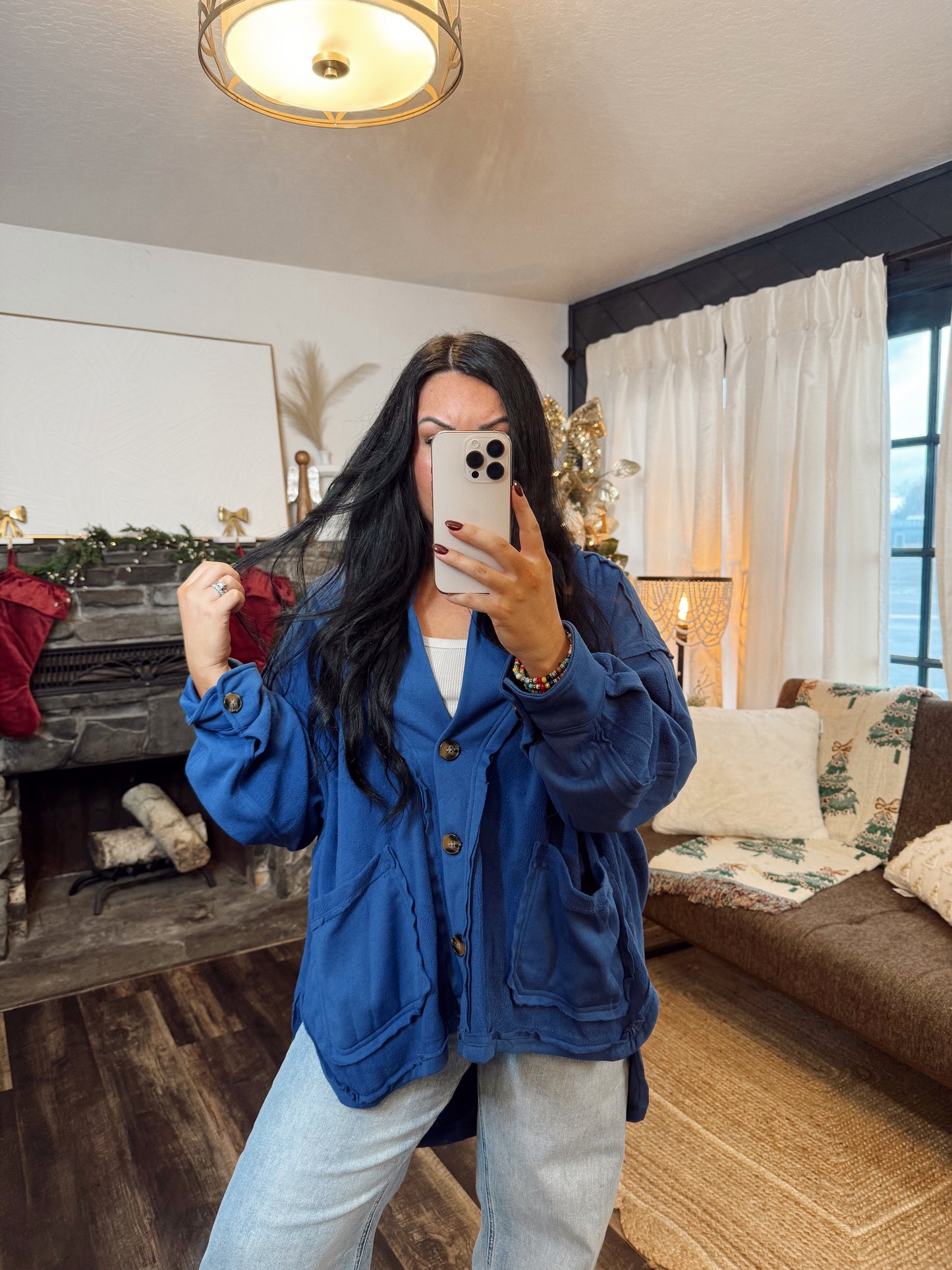 Blue Button Cardigan