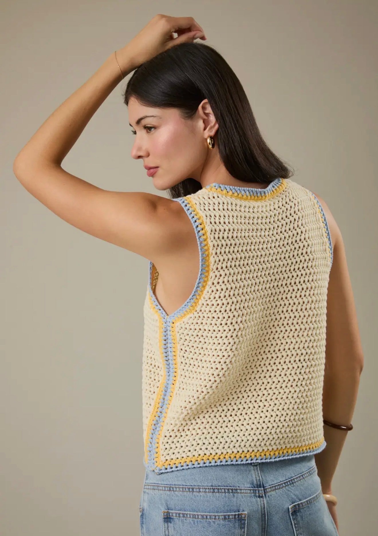 Yellow Crochet Tank Top