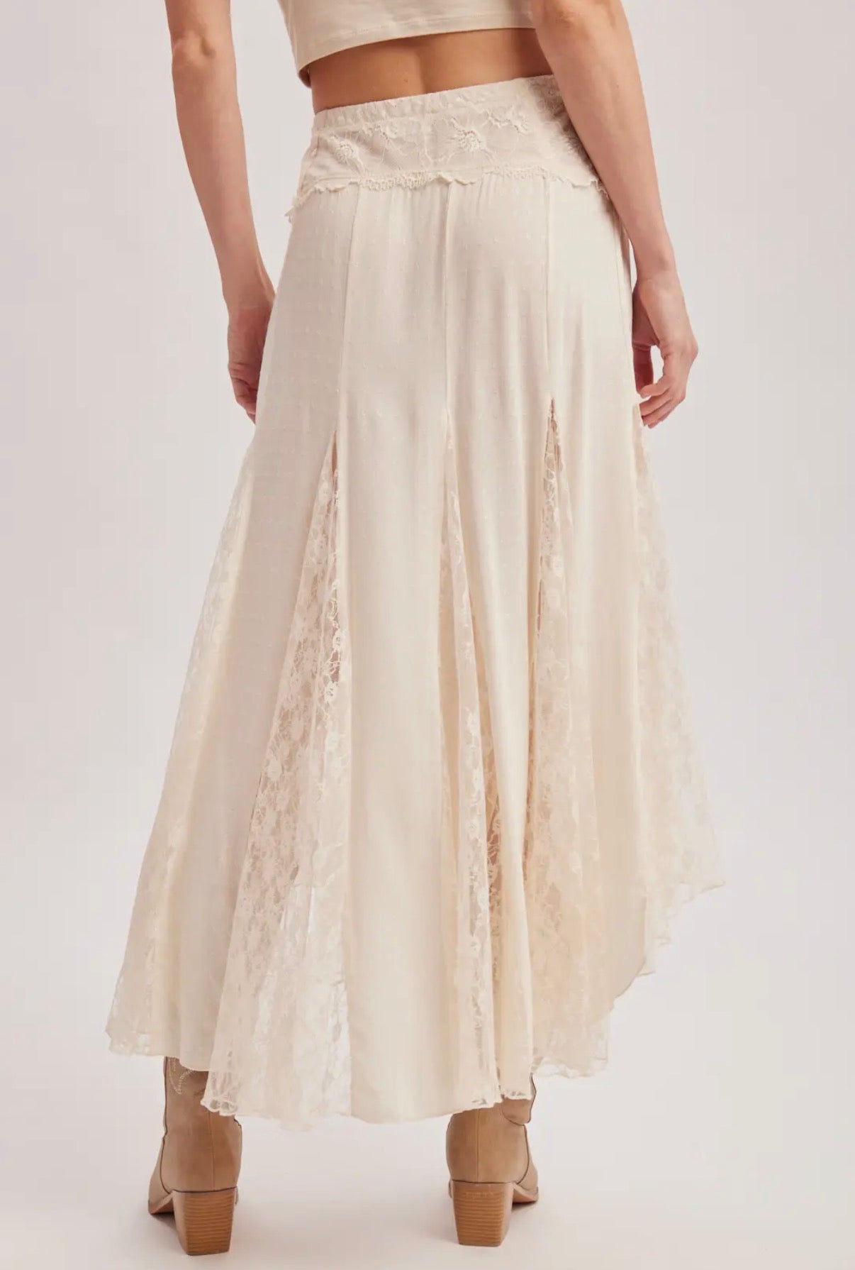 Flowy Lace Maxi Skirt