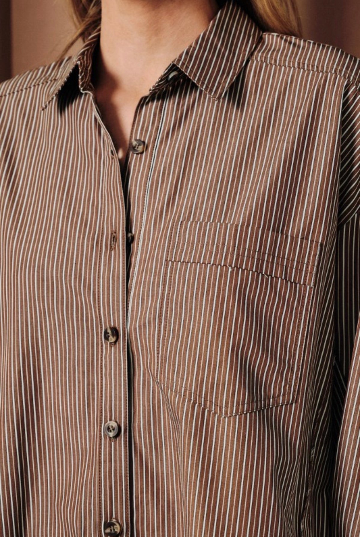 Oversized Stripe Button Down