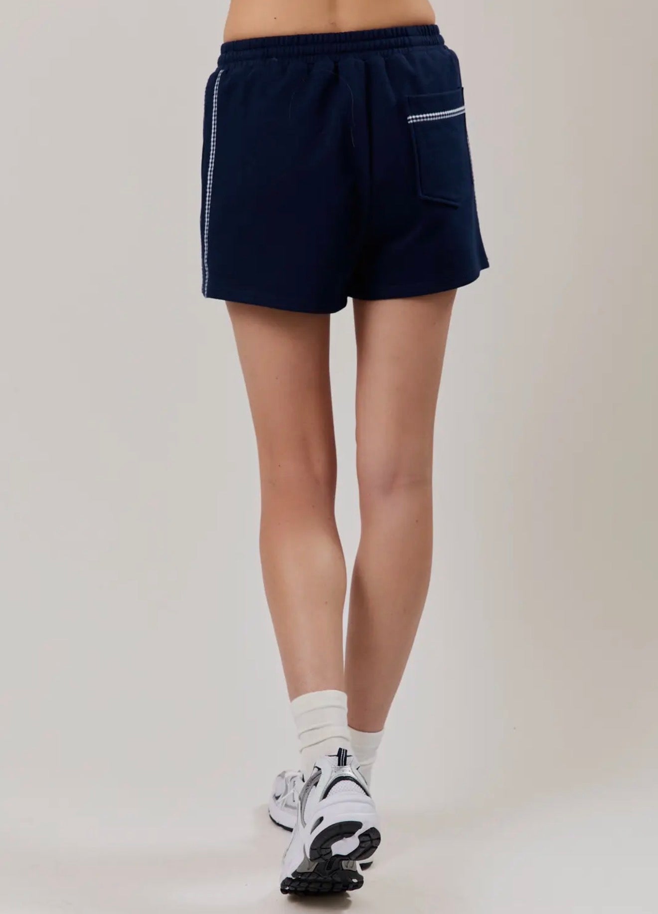 Navy Gingham Shorts