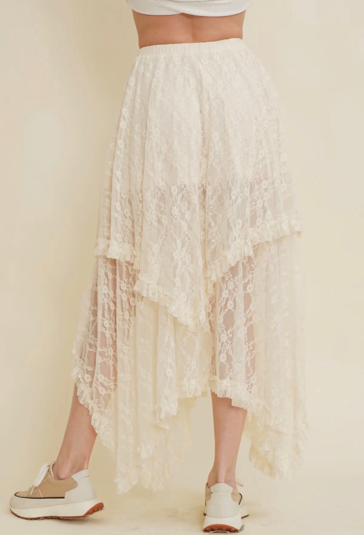 Layered Lace Maxi Skirt