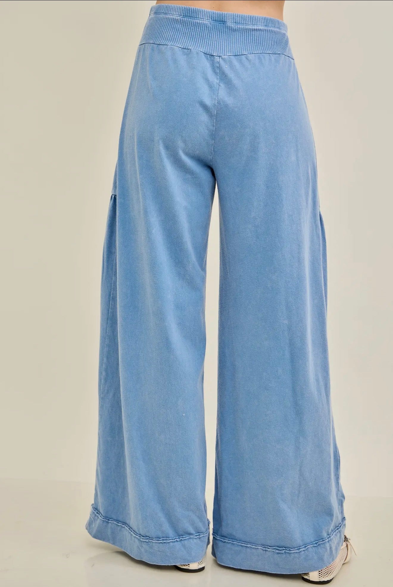 Mineral Washed Wide Leg Pants