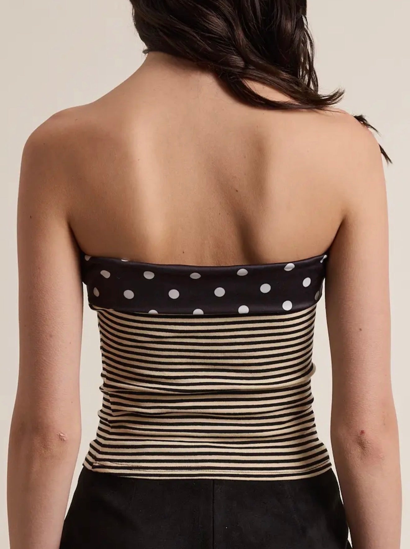 Polka Dot and Stripe Tube Top