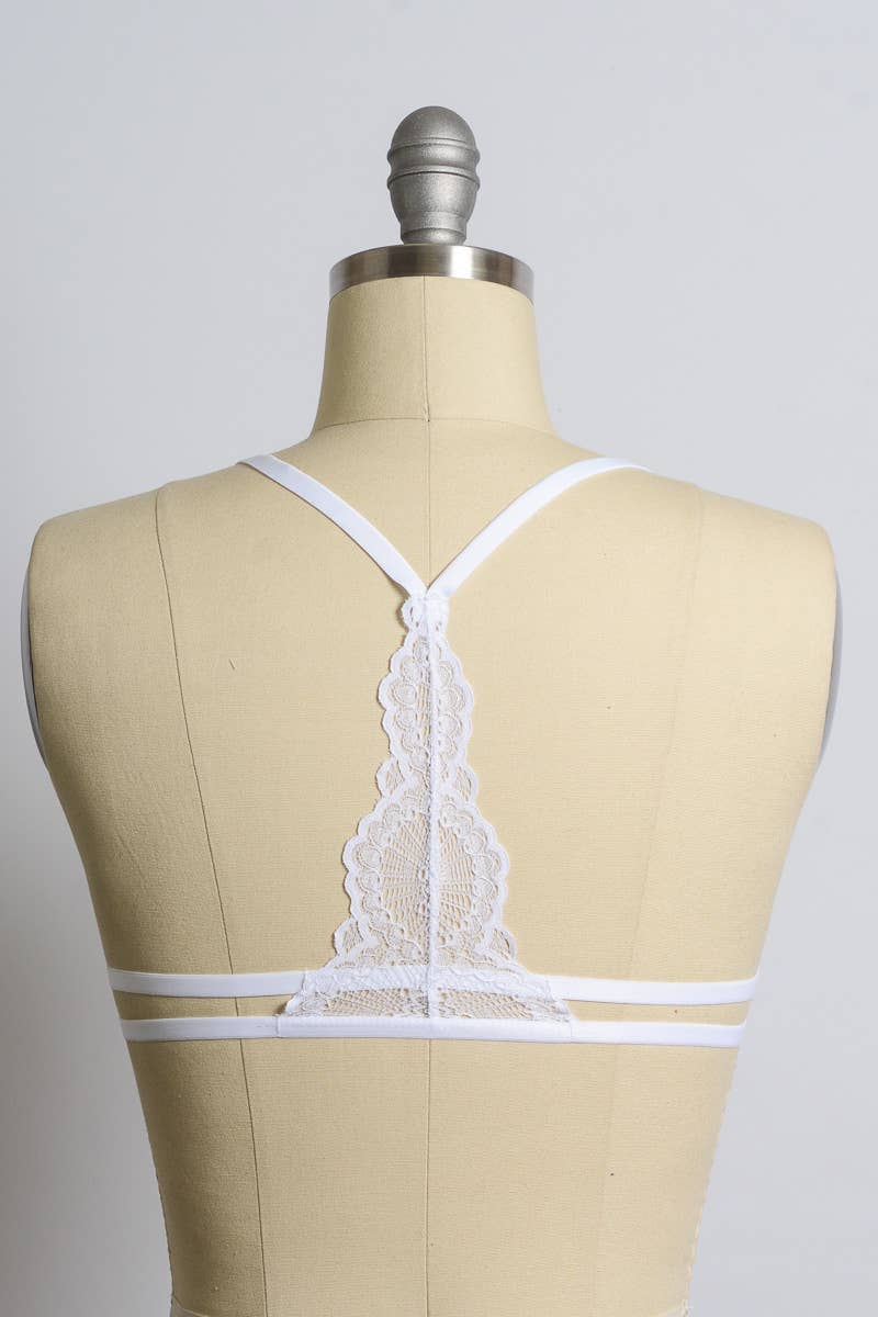Flirty Triangle Lace Bralette – Y-Back Chic △