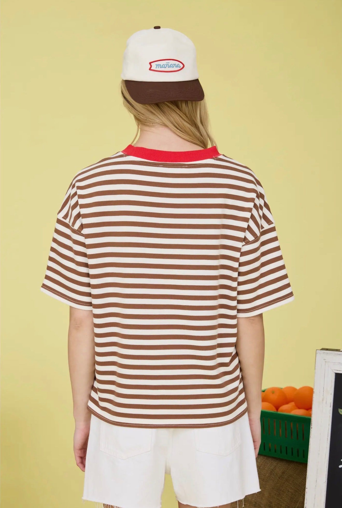 Stripe Color Block Tee Shirt