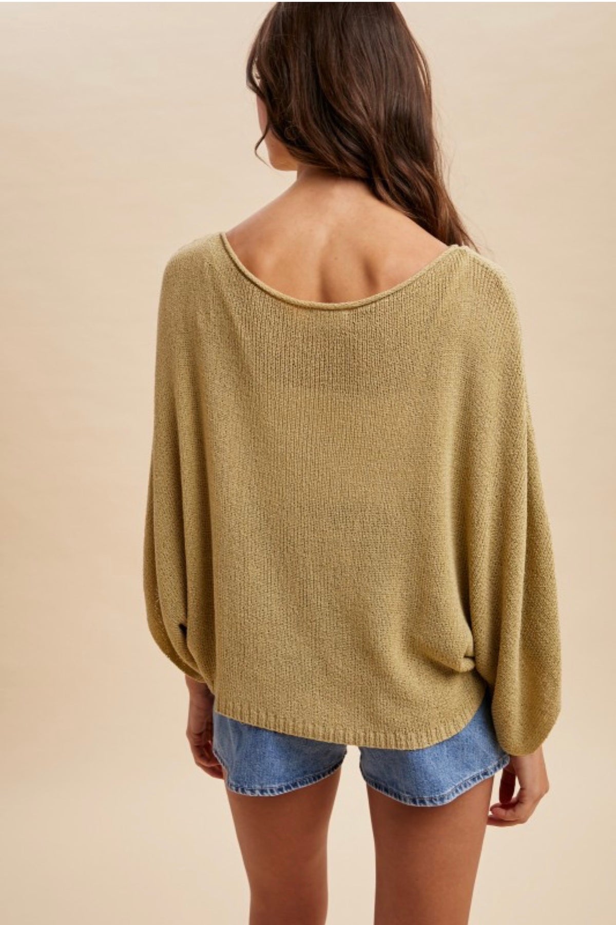 Dolman Sleeve Olive Sweater