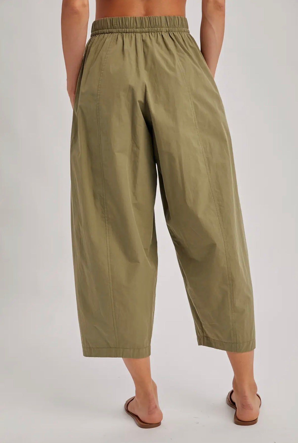 Paper bag Cropped Pants