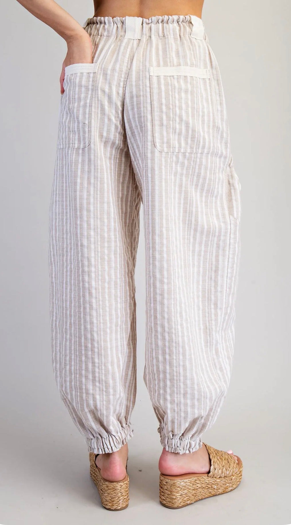 Neutral Stripe Jogger Pants