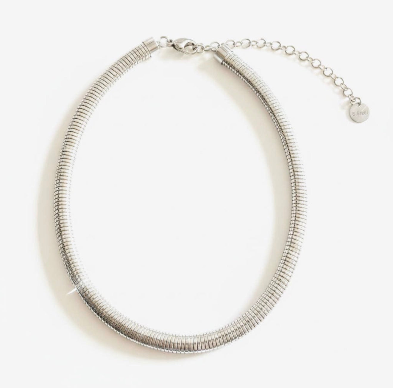 Silver Herring Bone Necklace