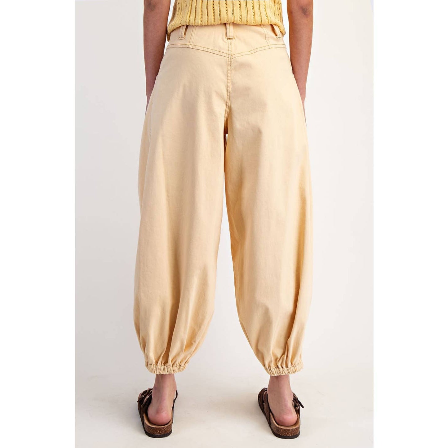 PULL ON WIDE LEG PANTS buttercream