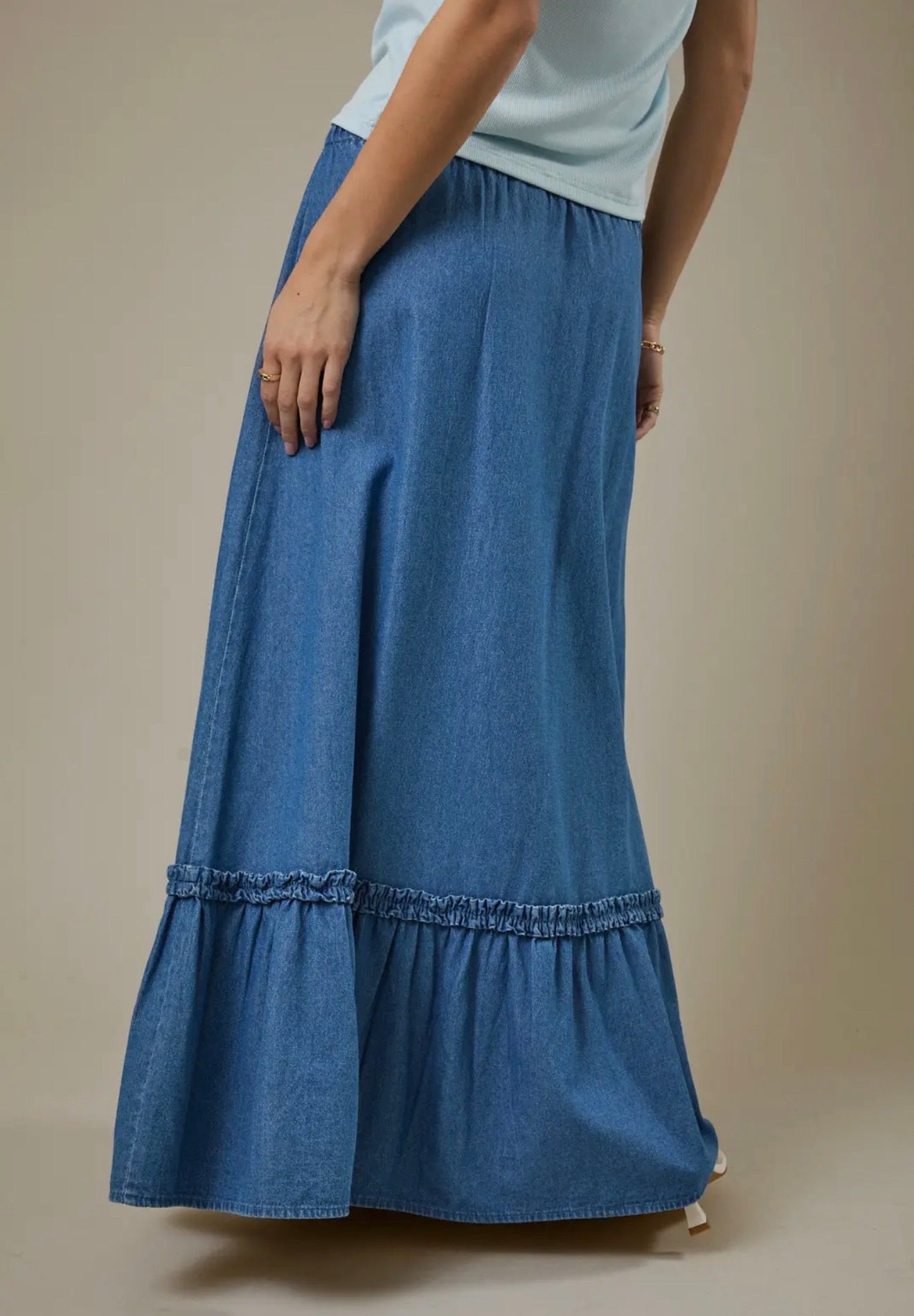Denim Maxi Skirt