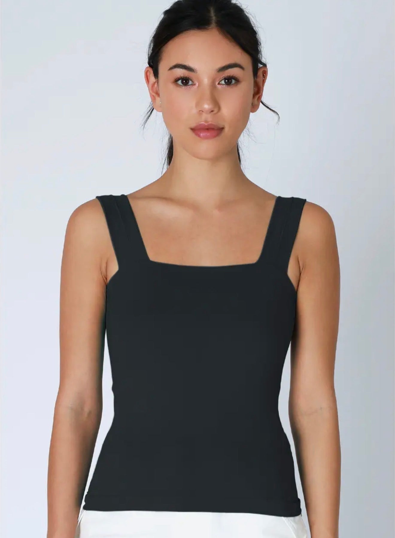 Clean Line Square Neck Tank Top
