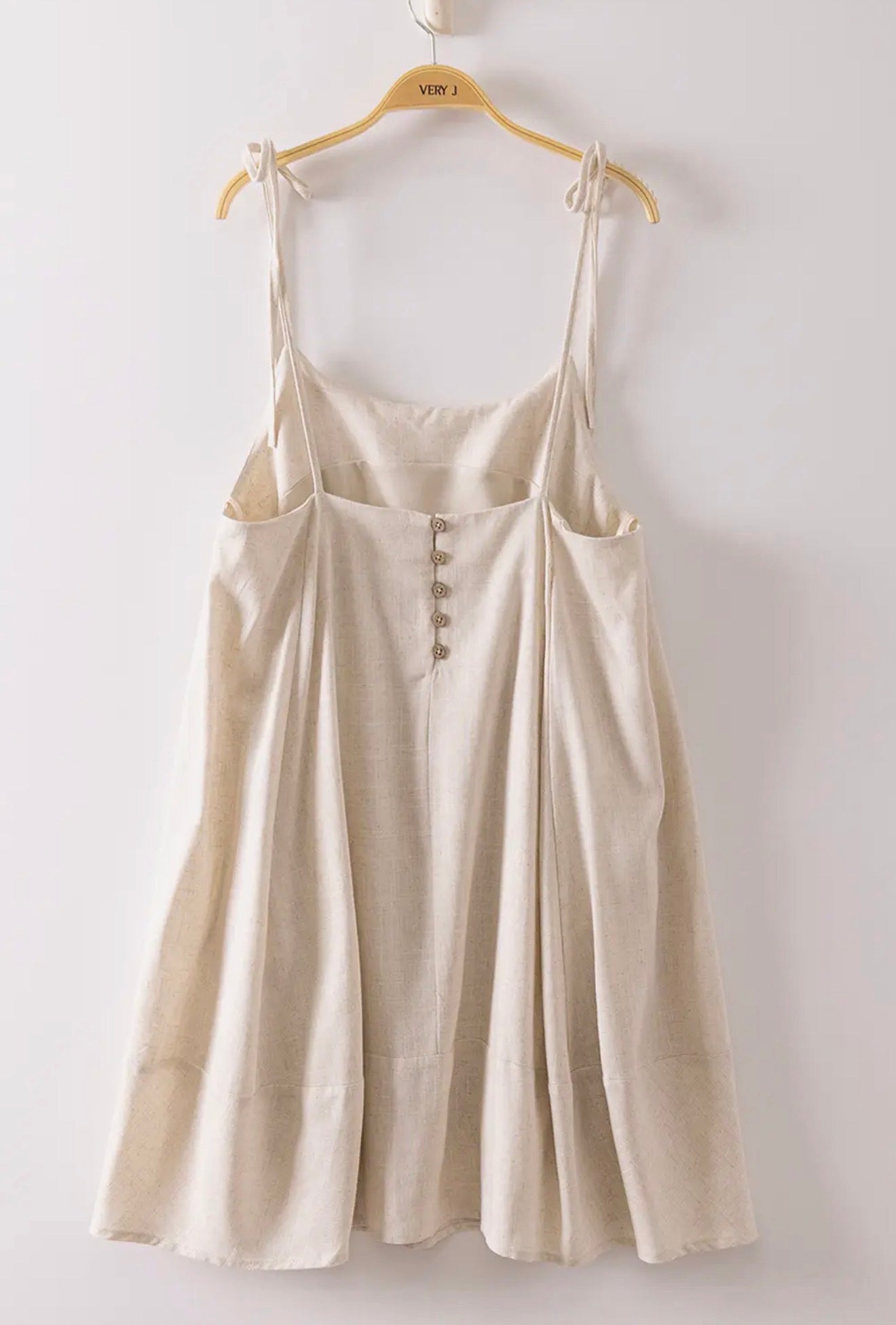 Linen Button Back Dress
