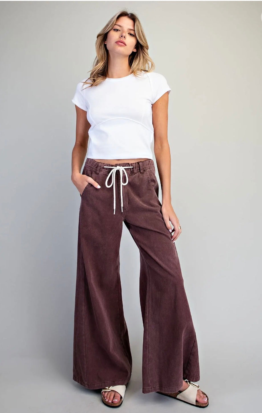 Mahogany Wide Leg Pants