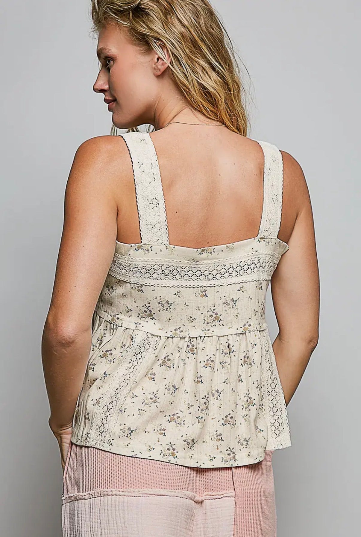 Square Neck Floral Top
