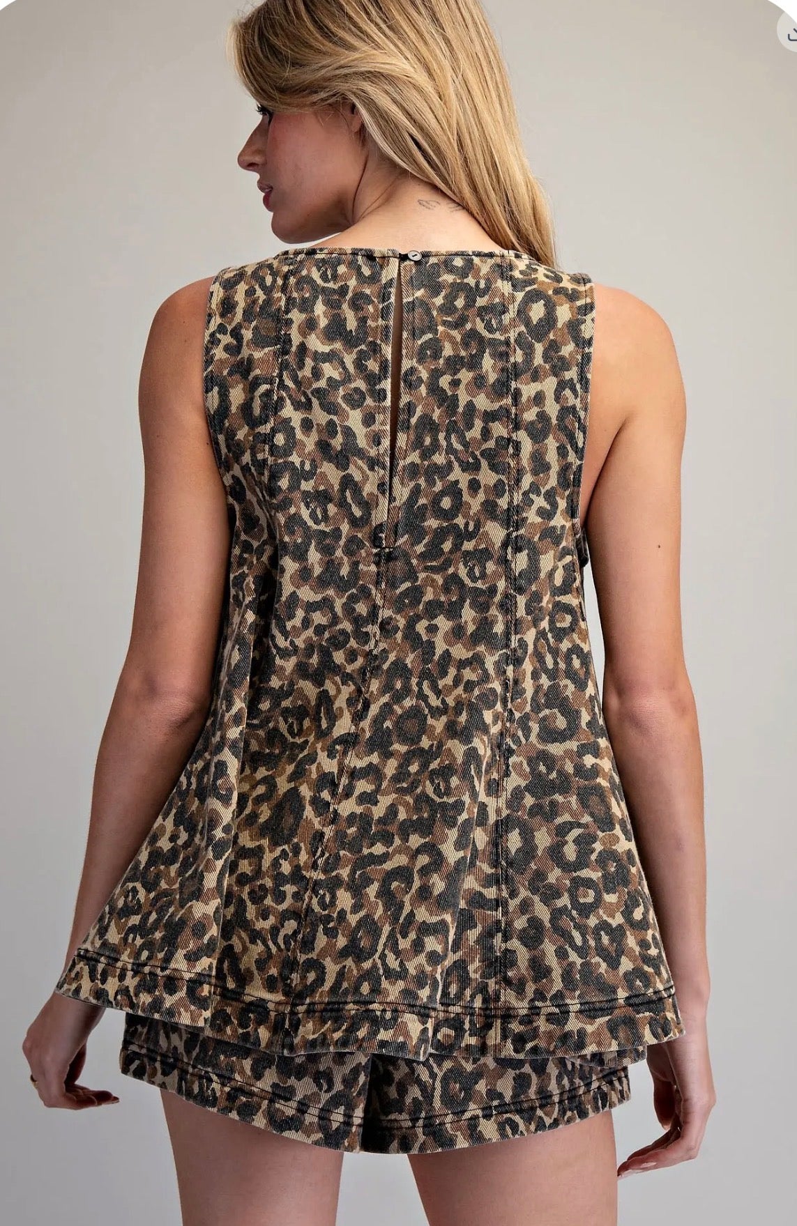 Wild Leopard Denim Top
