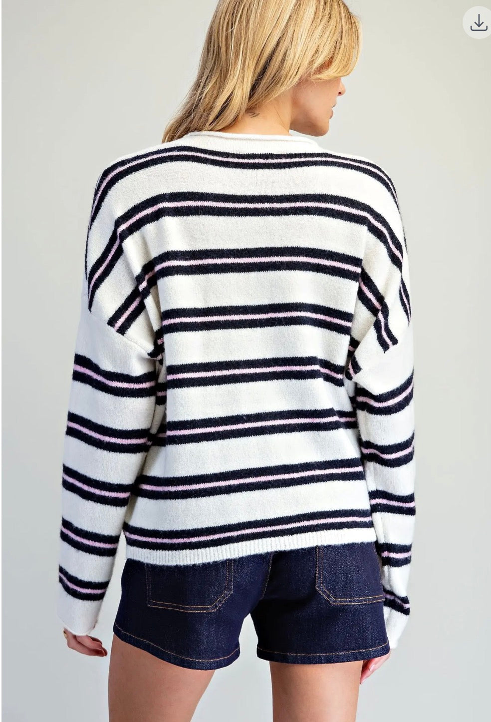 Midnight Berry Stripe Cadigan