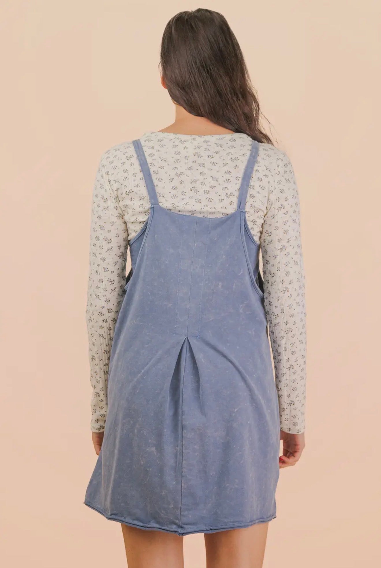 Mineral Washed Shorts Dress