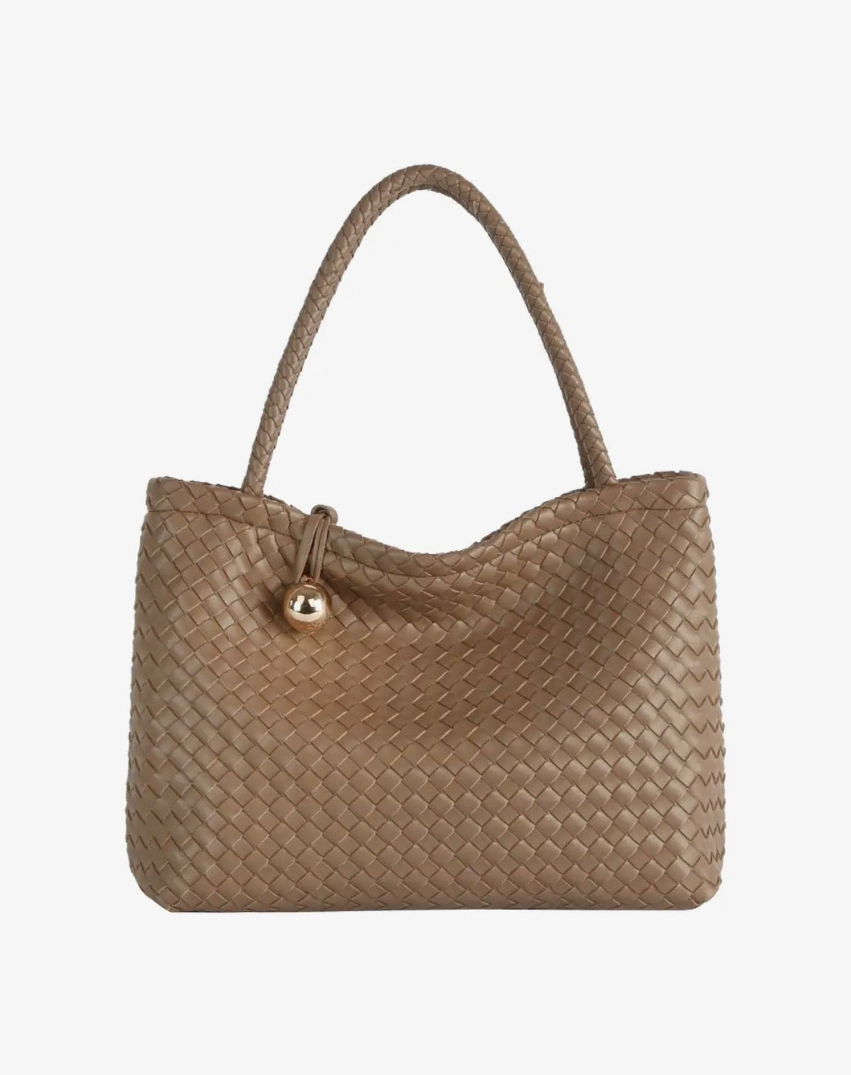Stone Woven Handbag