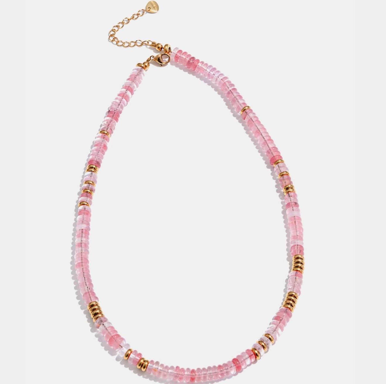 Blush Stone Beaded Necklace