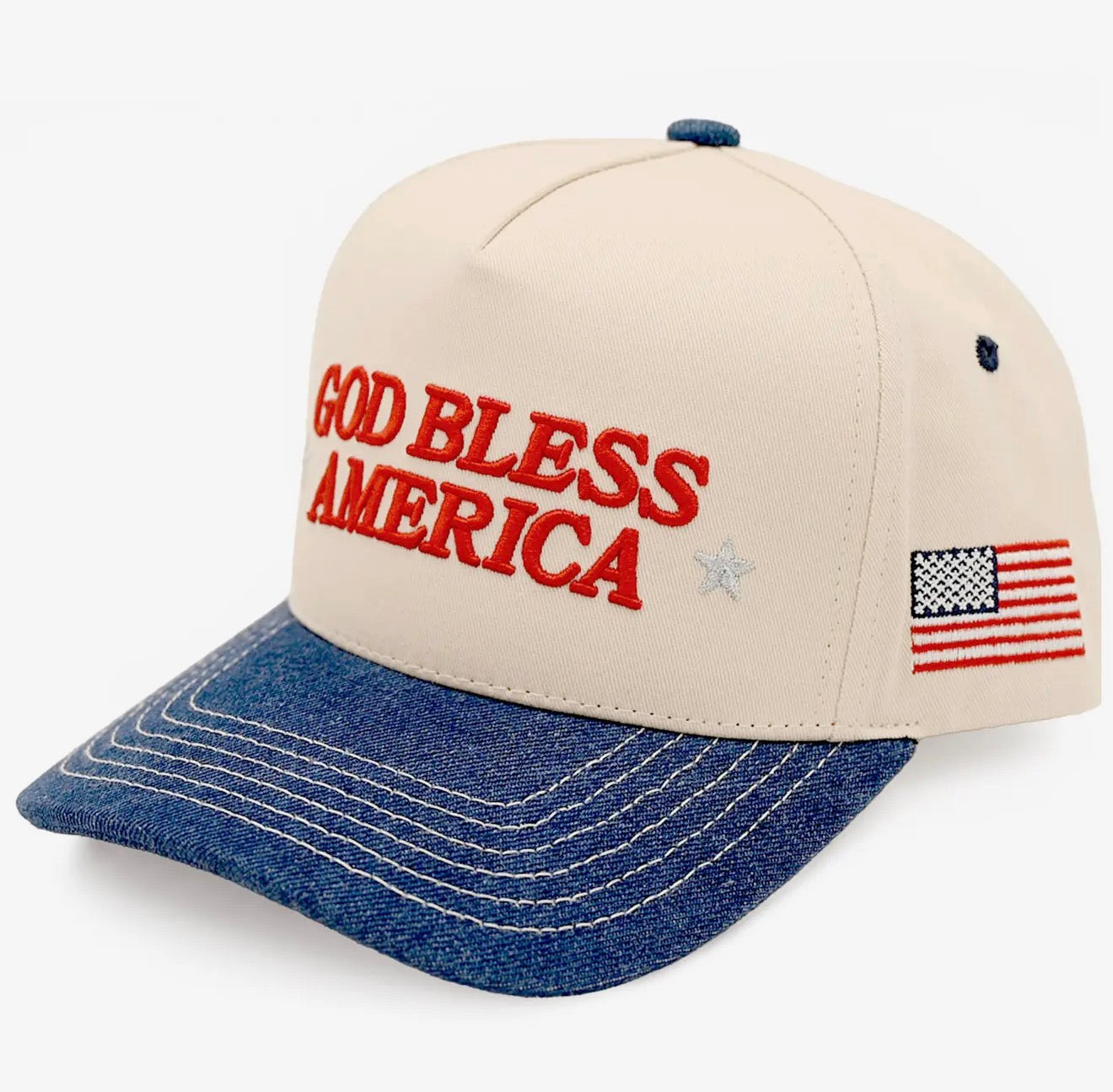 God Bless America Flag Hat