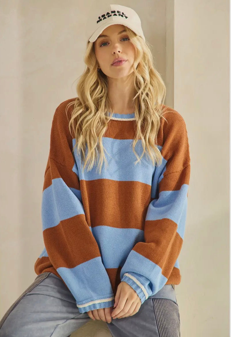 Colorblock Stripe Sweater