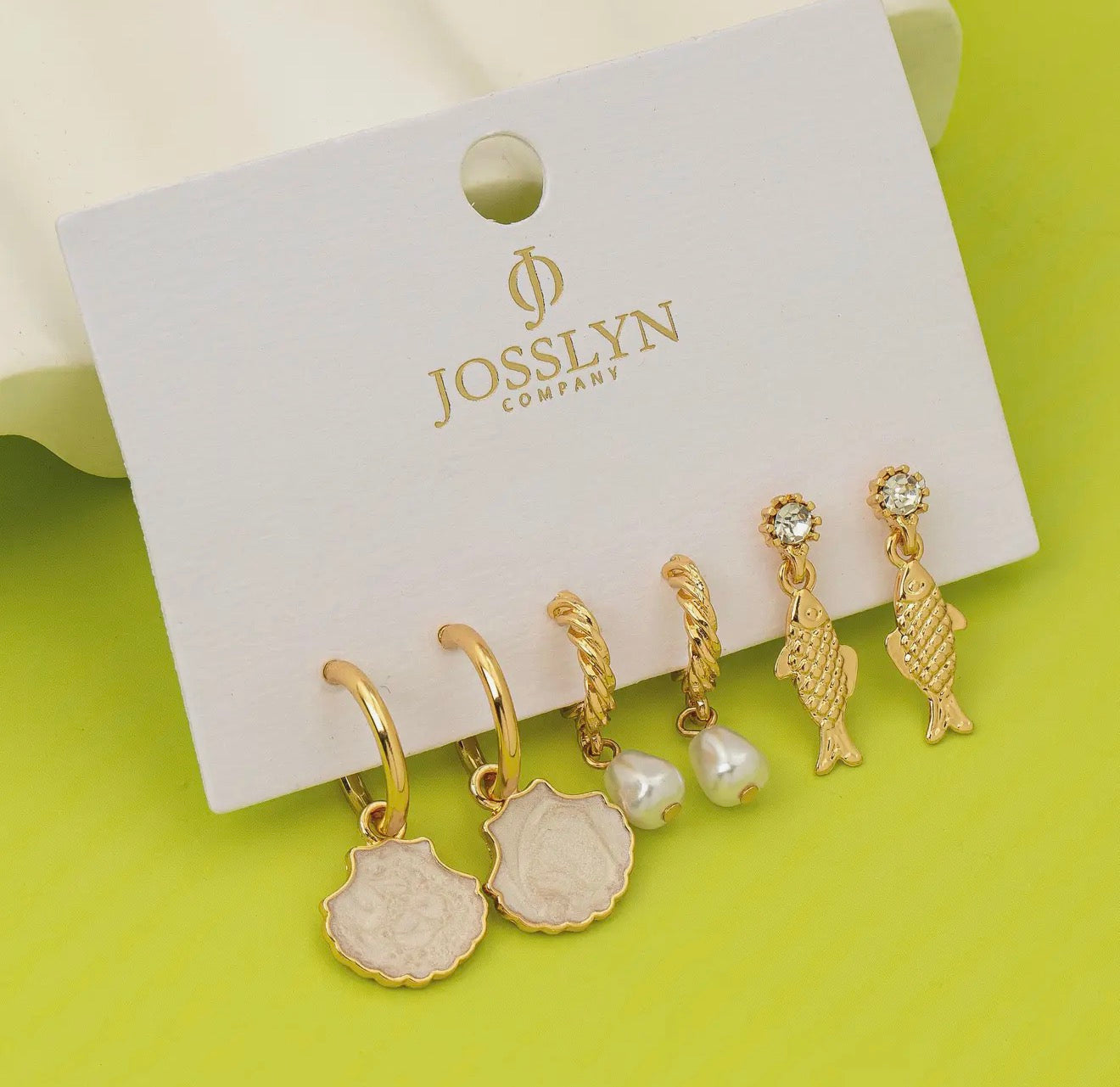 Trio Earrings Fish And Shell