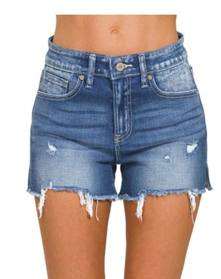 Dark Wash Cutoff Shorts