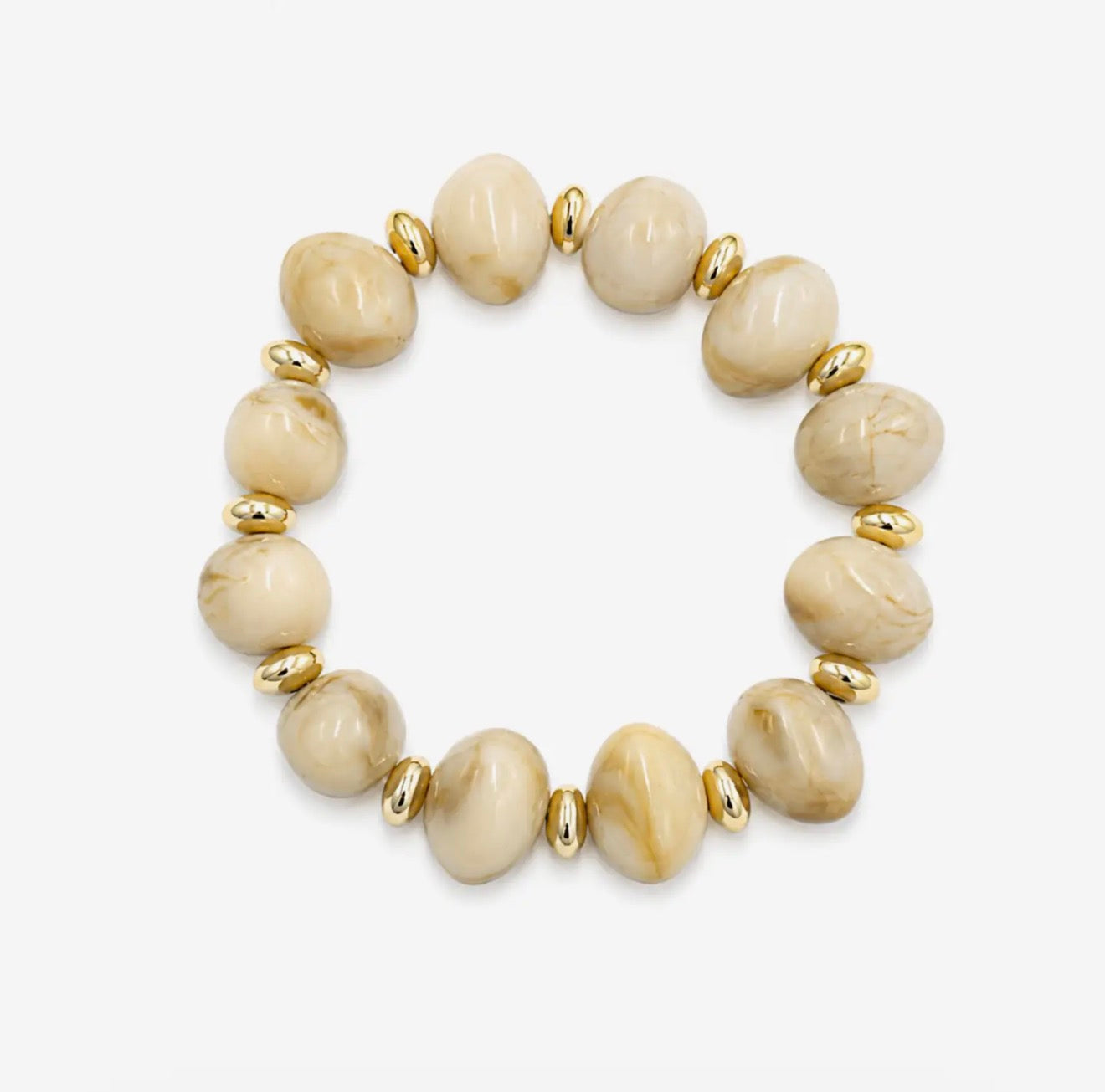 Haylee Cream Beaded Bracelet
