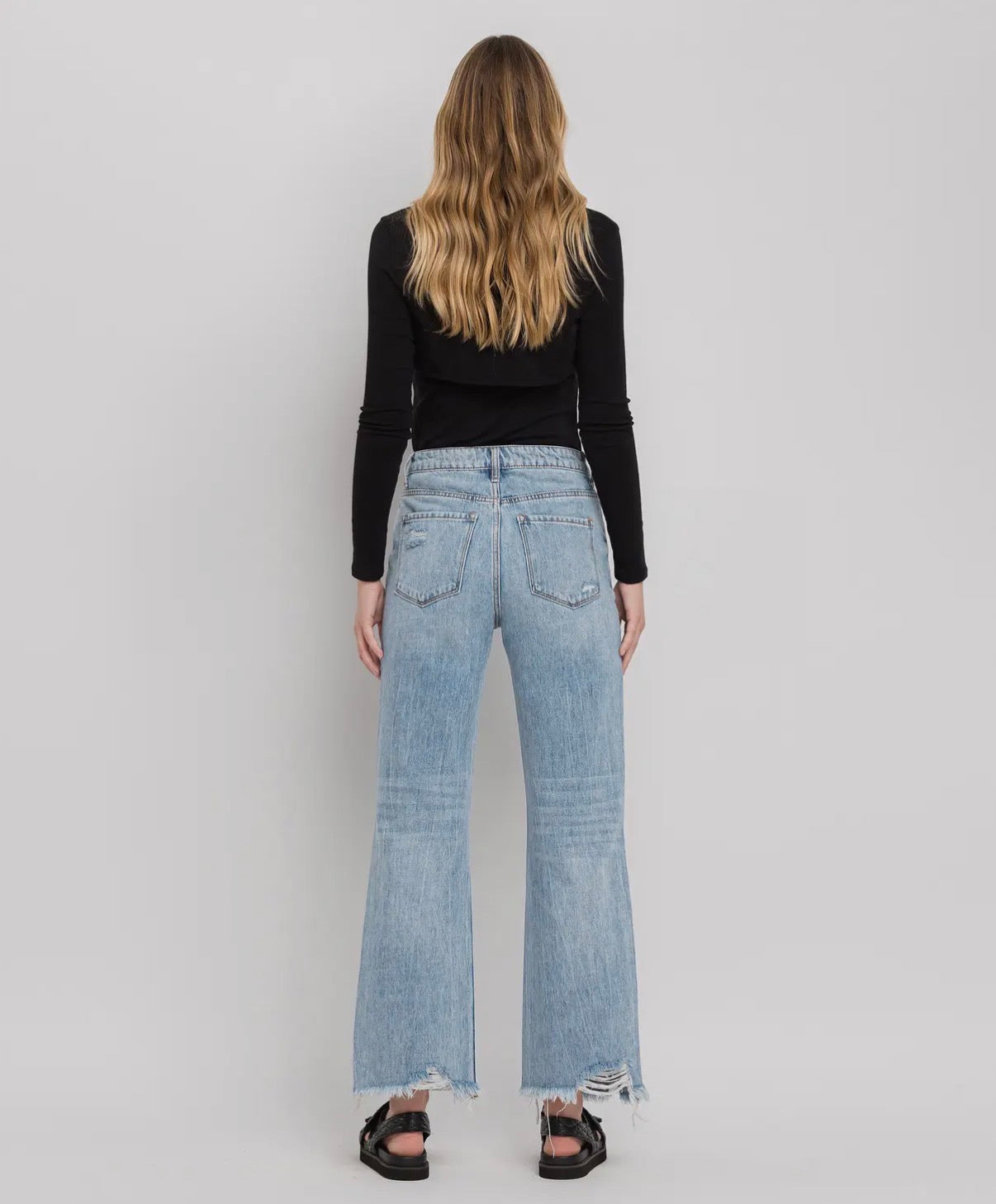 90's Vintage Super High Rise Flare Jeans