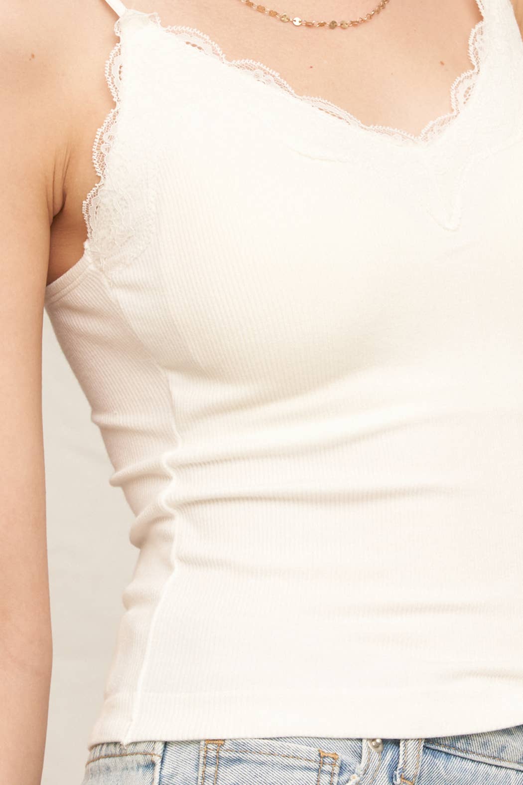Lace Cami Top with Built-in Bra