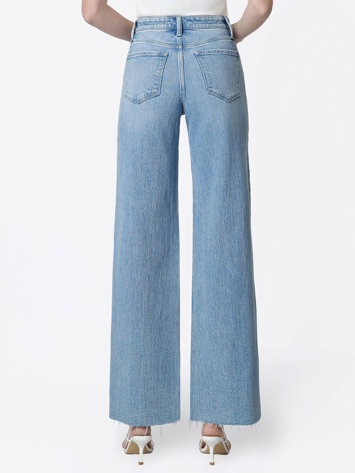 HADLEY CLEAN CUT RAW HEM WIDE JEANS