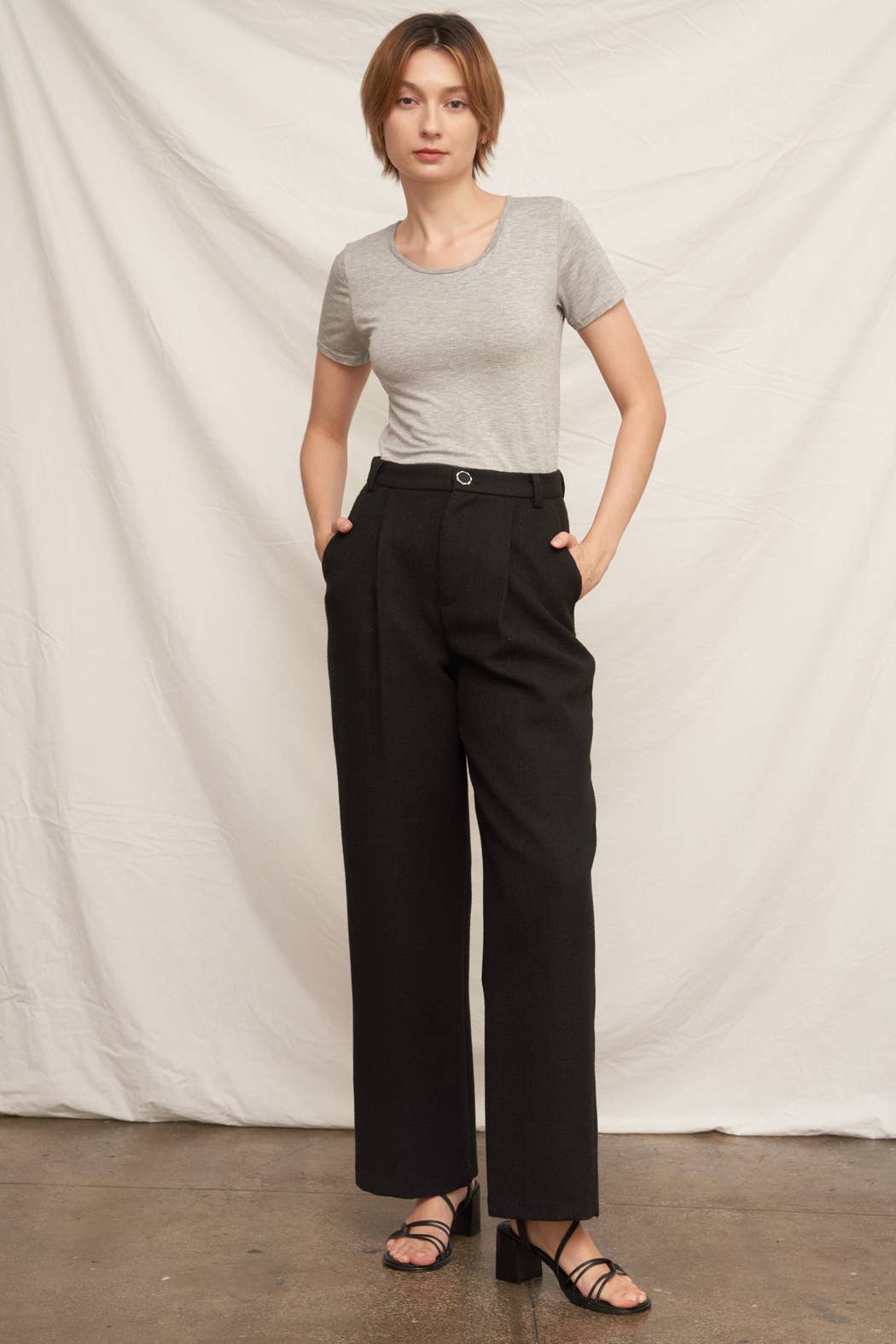 Short Sleeve Scoop Neck Padded Top
