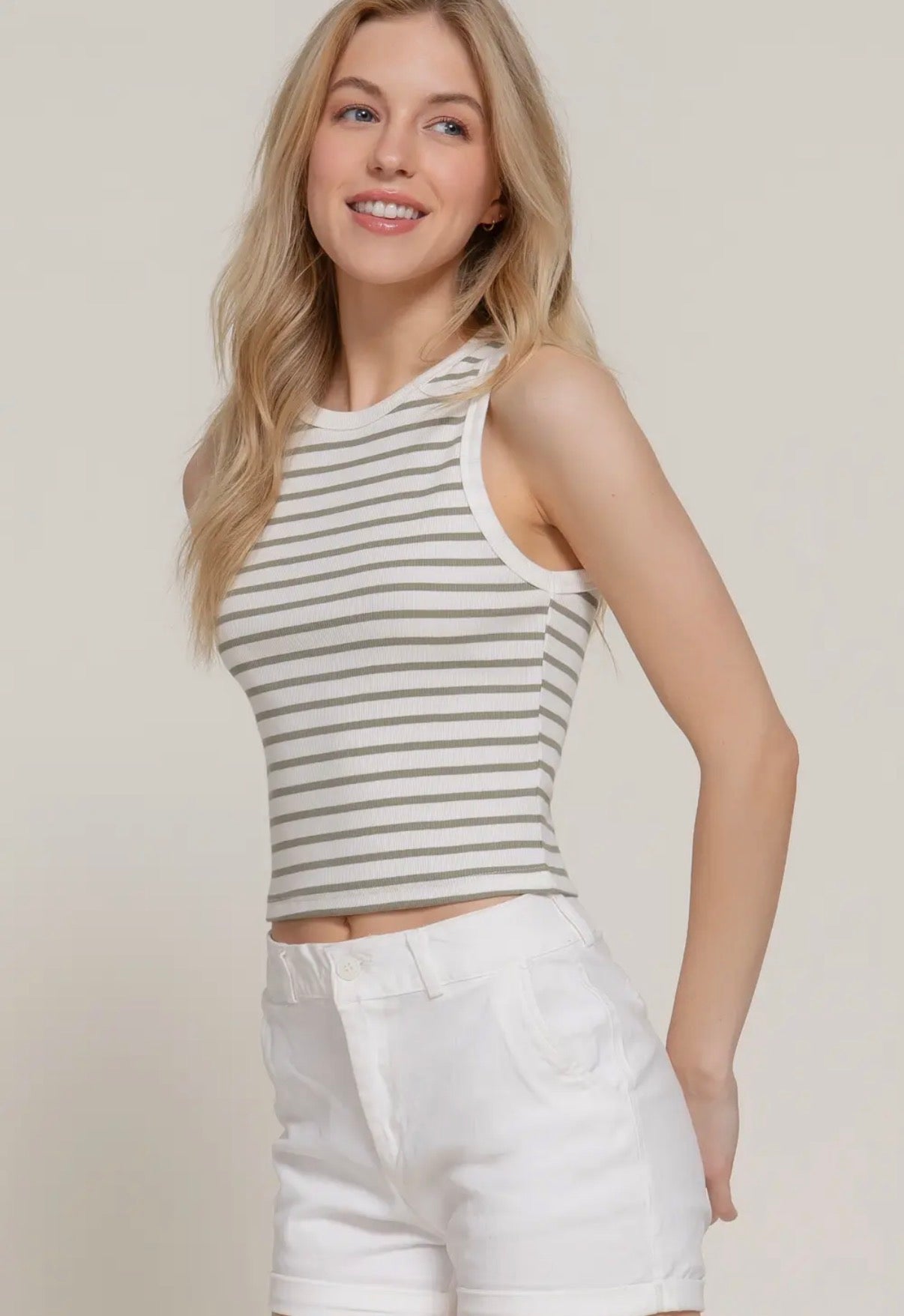 Stripe Knit Tank Top
