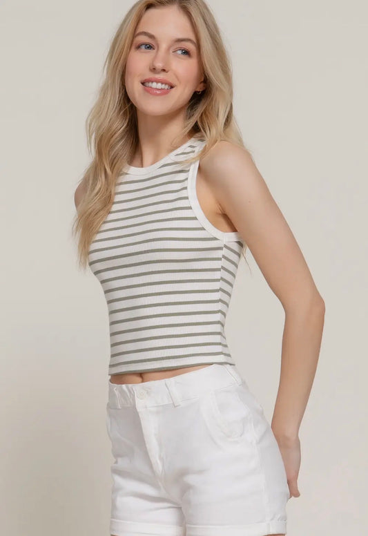 Stripe Knit Tank Top
