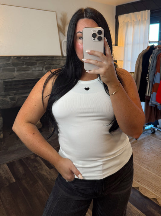 Black Heart Tank Top