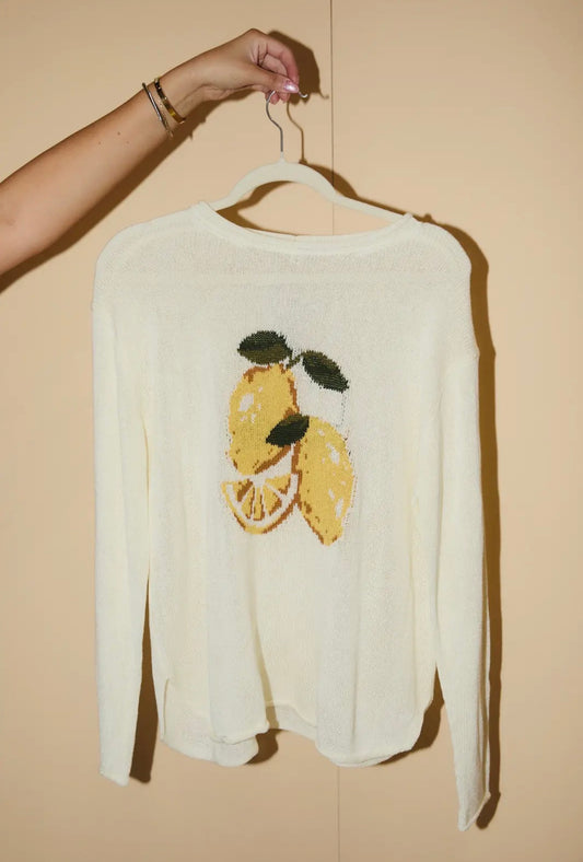 Lemon Rolled Hem Sweater
