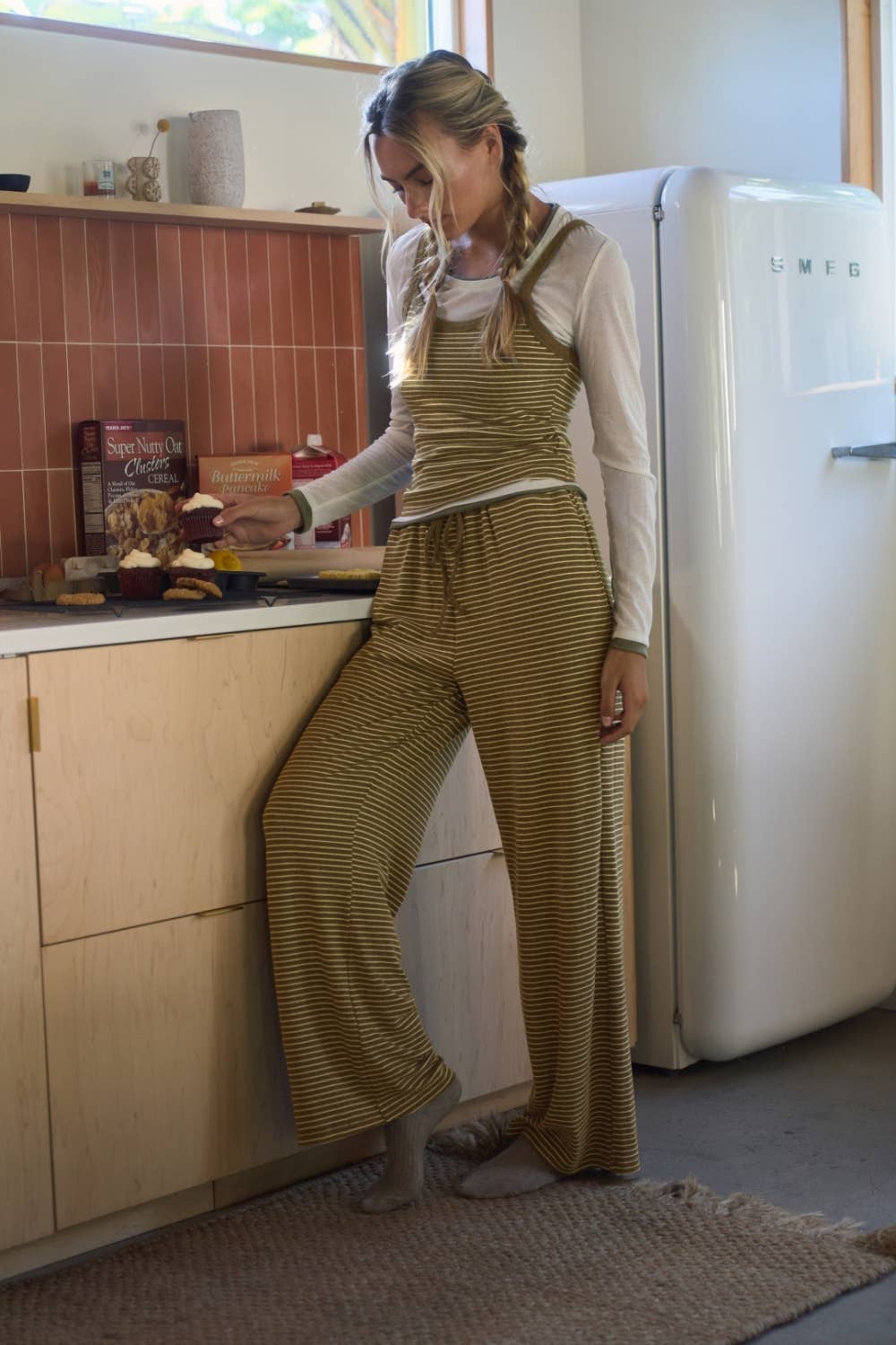 Soft Knit Stripe Lounge Pants