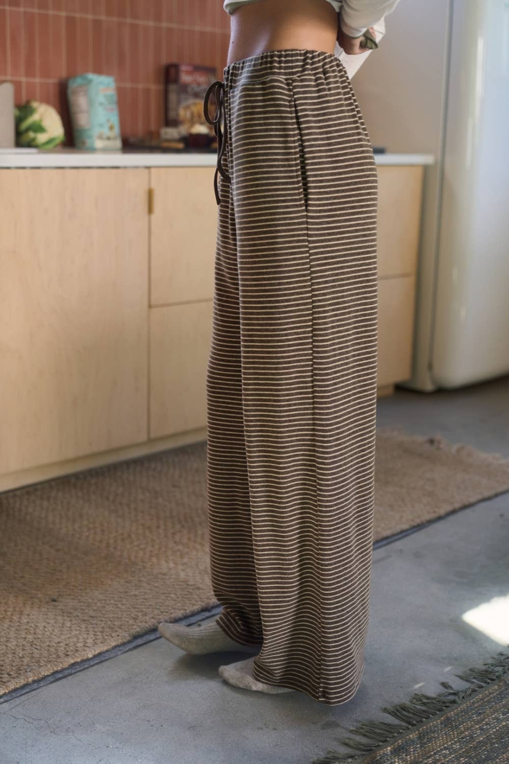 Soft Knit Stripe Lounge Pants