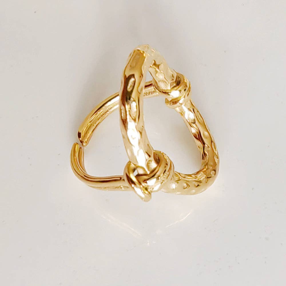 Siena Hammered Oval Ring | Stainless Steel & Non-Tarnish