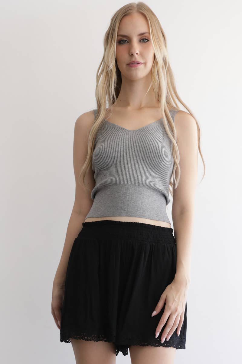 ASIS CROCHET TRIM SHORTS