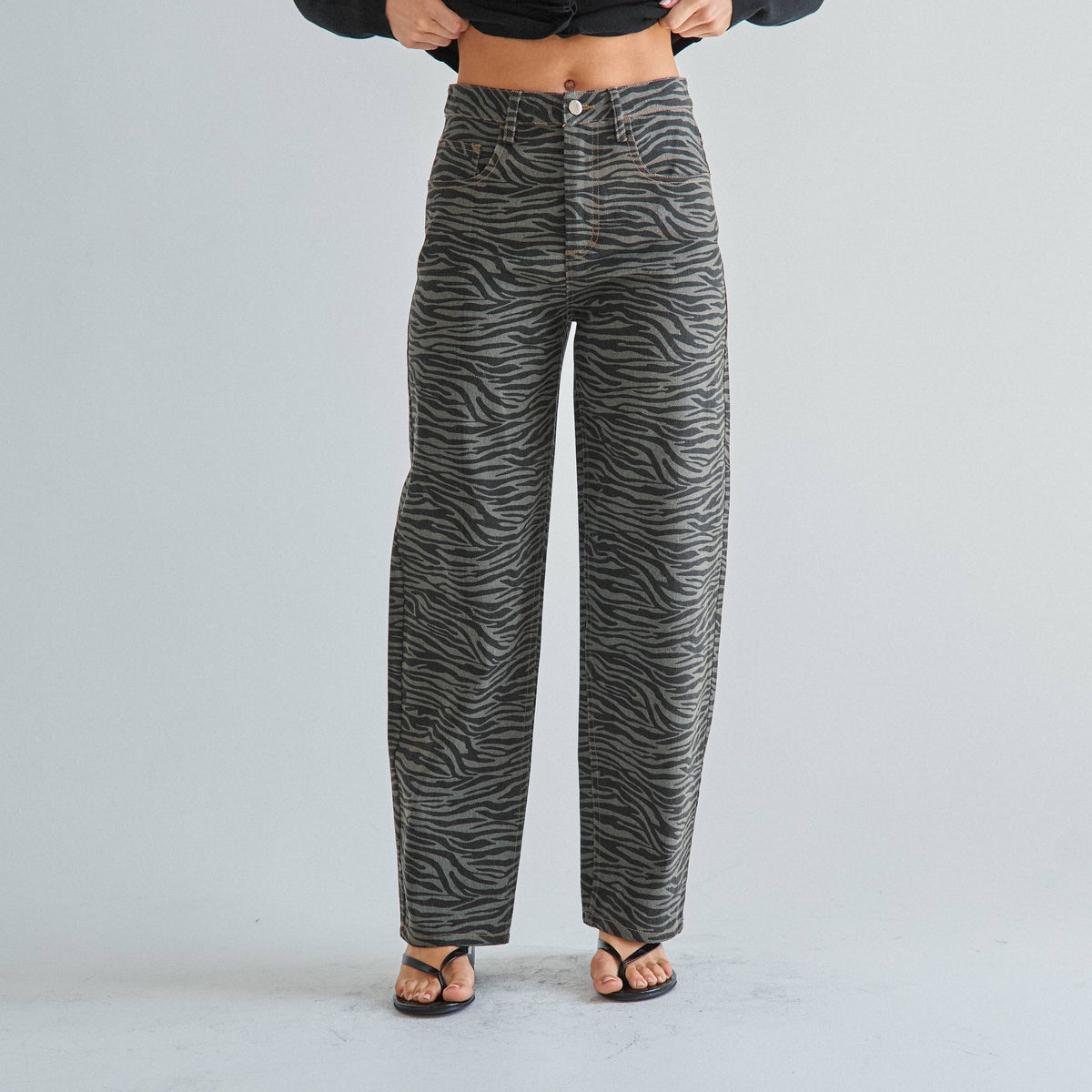 Zannie Zebra Straight Barrel pants