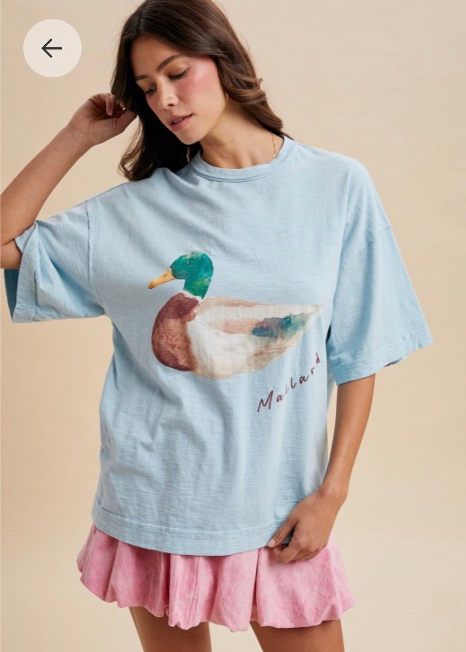 Mallard Duck Oversized T Shirt