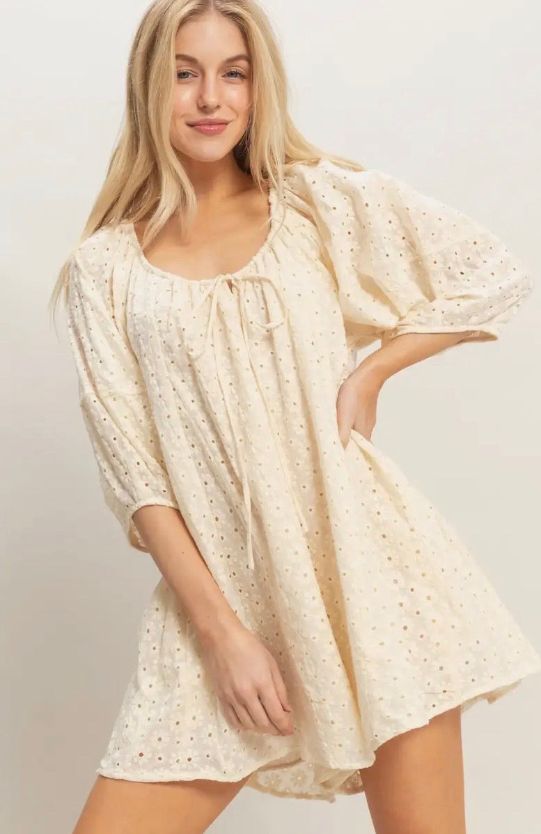 Eyelet Babydoll Romper