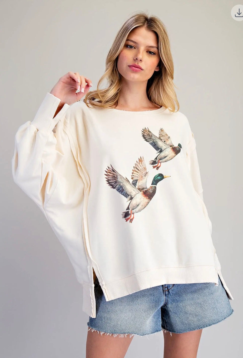 Mallard Stitched Pullover Crewneck