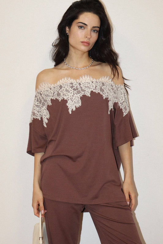 Lace off Shoulder Top
