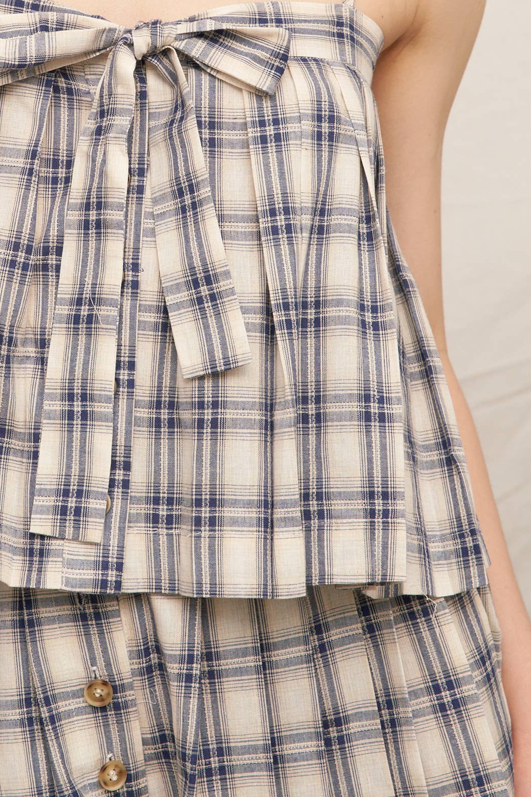 Plaid Pleated Shorts