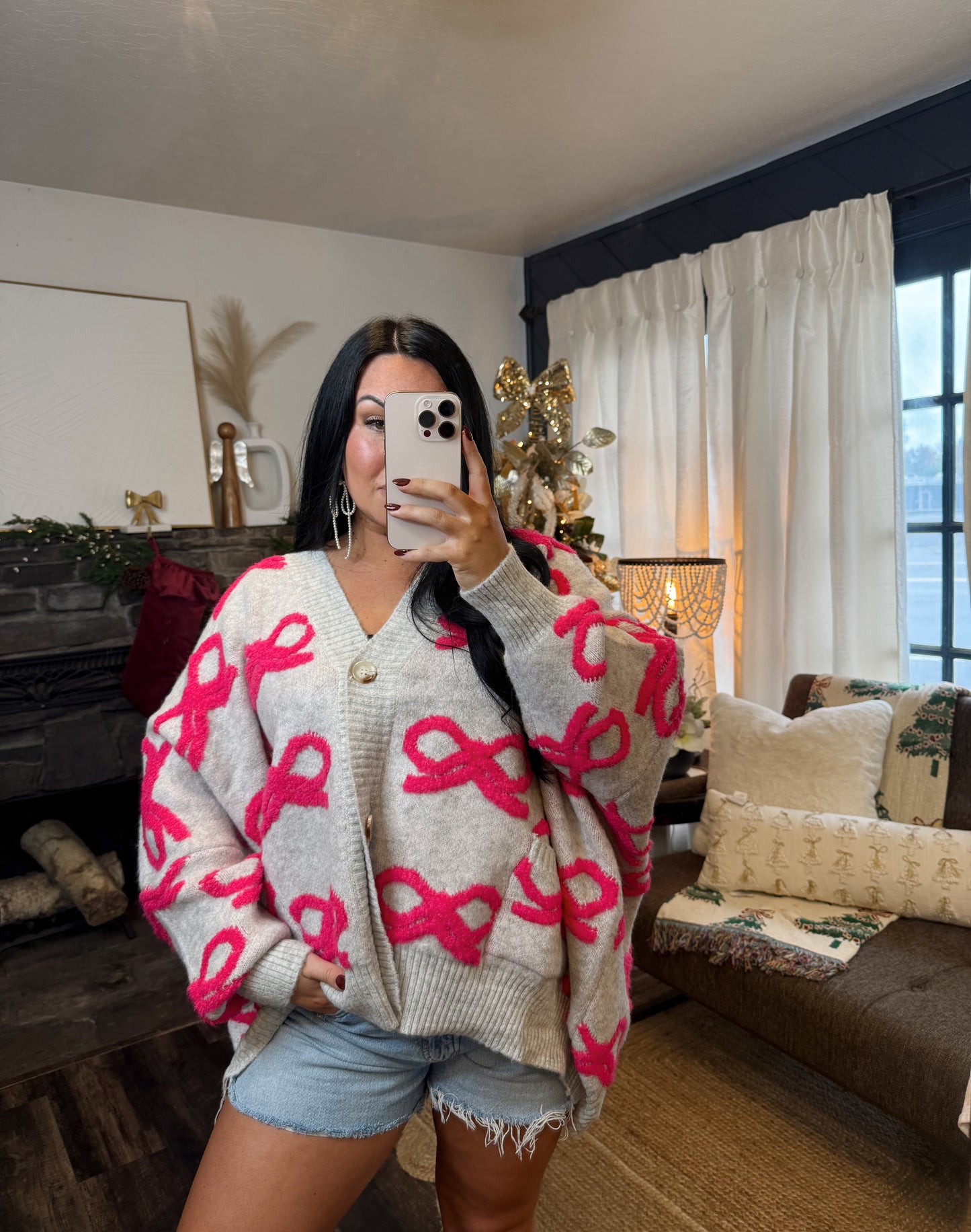 Oversized Ribbon Cardigan