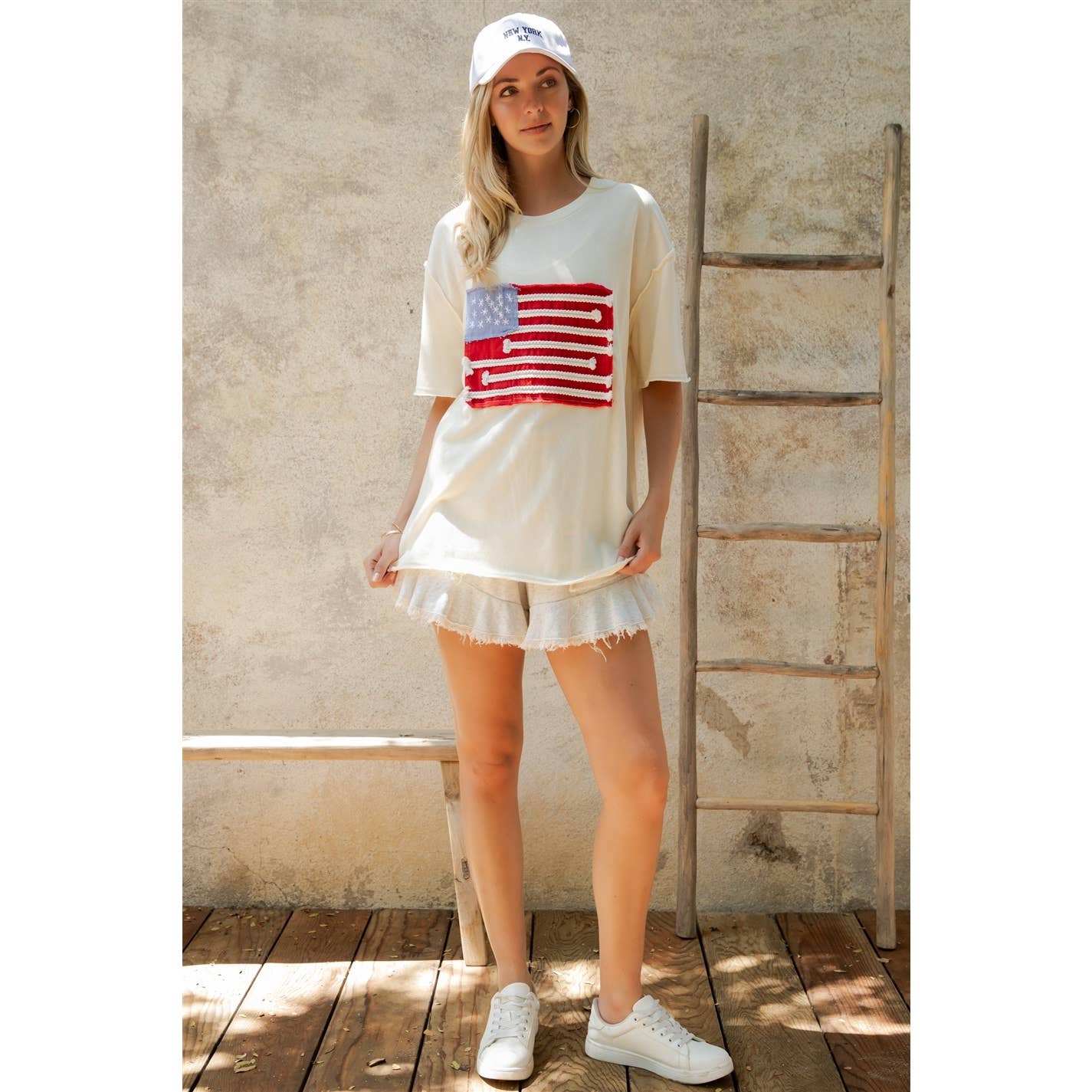 AMERICAN FLAG MINERAL WASH TOP